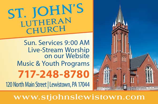 St. John's Lutheran Church <center>St. John's Lutheran Church | <b><a href="https://www.stjohnslewistown.com/" target="_blank" rel="noopener noreferrer">CLICK HERE to view the website</a></b></center>