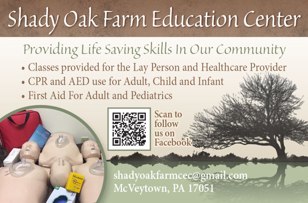 Shady Oak Farm Education Center <center>Shady Oak Farm Education Center | <b><a href="https://www.facebook.com/ShadyOakFarmCEC/" target="_blank" rel="noopener noreferrer">CLICK HERE to view the website</a></b></center>