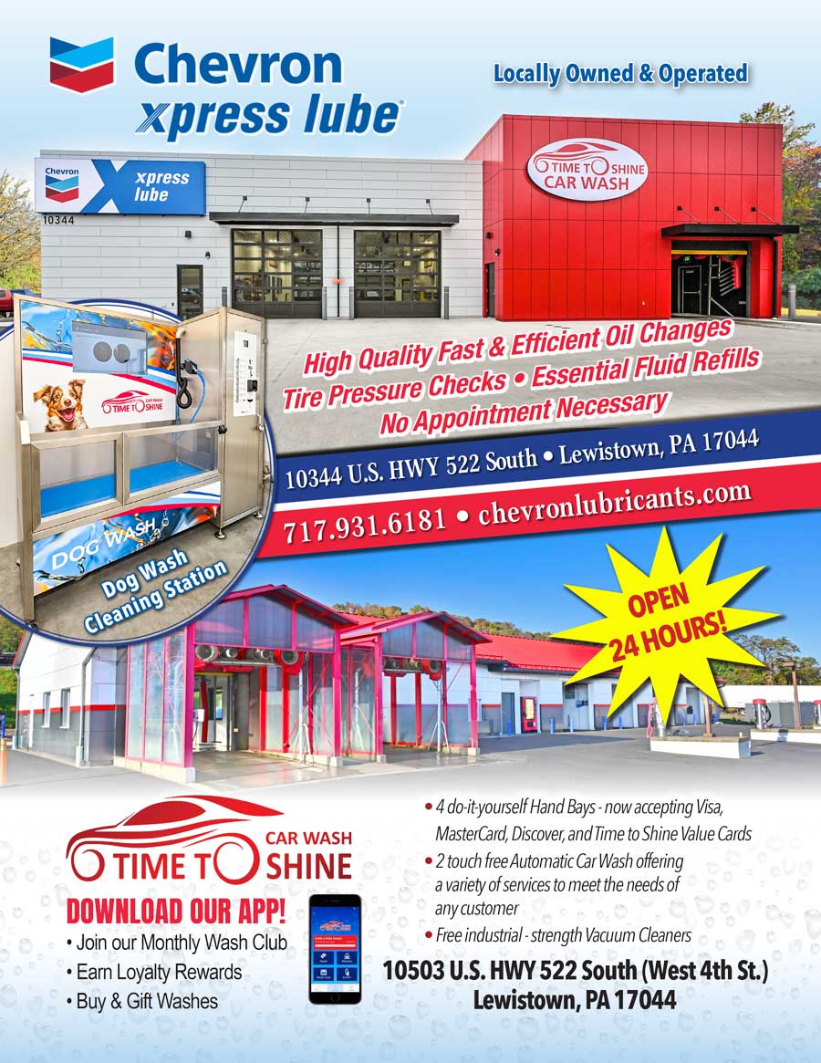 Time-to-Shine <center>Chevron Xpress Lube | <b><a href="https://www.chevronlubricants.com/" target="_blank" rel="noopener noreferrer">CLICK HERE to view the website</a></b></center><center>Time to Shine Car Wash | <b><a href="https://www.timetoshinewash.com/" target="_blank" rel="noopener noreferrer">CLICK HERE to view the website</a></b></center>